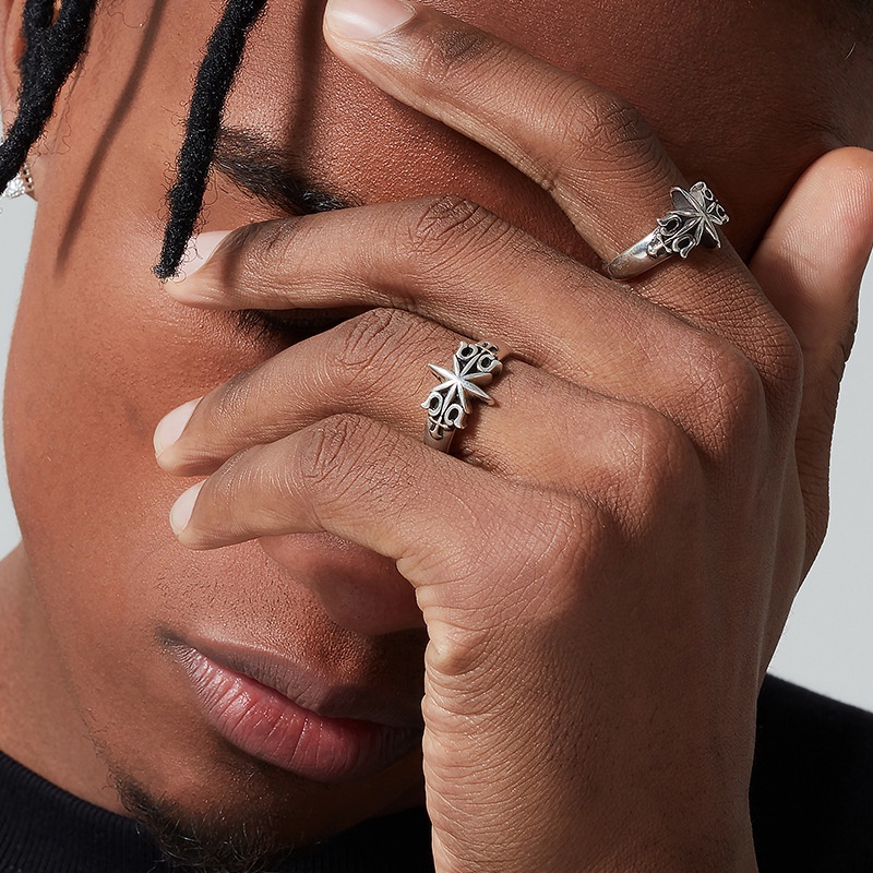 Nhẫn Nam Thiết Kế Độc Đáo Phong Cách Hip-Hop