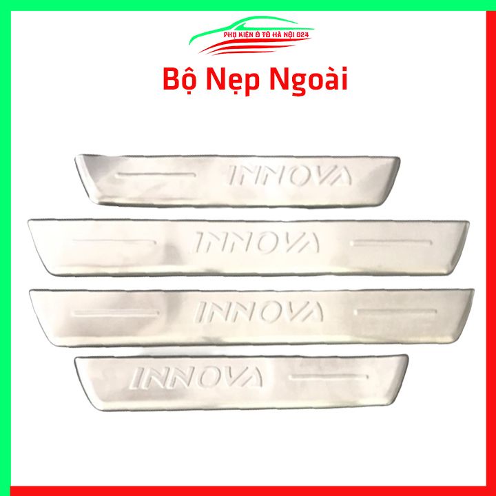 Bộ nẹp bước chân inox ô tô Innova 2017- 2023 chống trầy làm đẹp ô tô