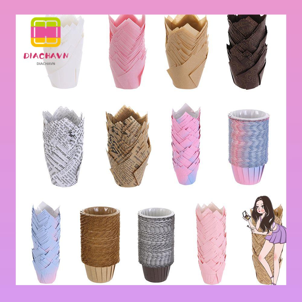 Set 50 Cốc Làm Bánh Cupcake Muffin DIY Tiện Dụng