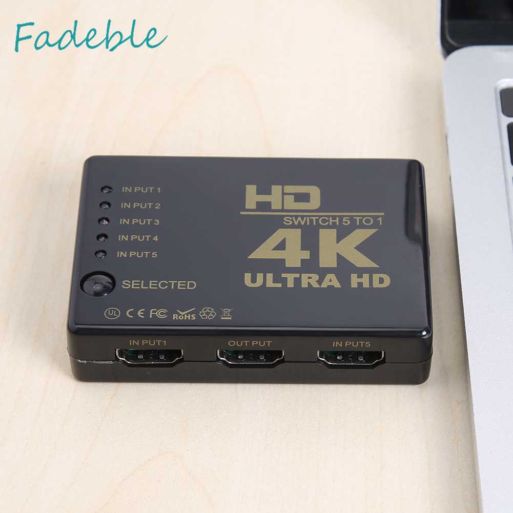 Bộ Chia Chuyển Đổi Video 4K 2K 5x1 HDMI 5 Đầu Vào 1 Đầu Ra Kèm Remote Điều Khiển