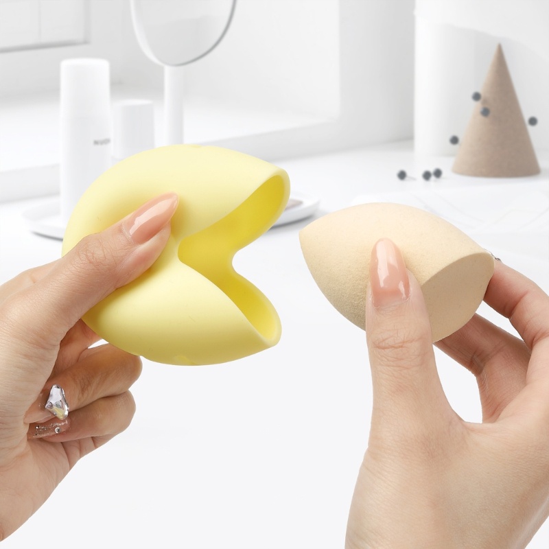 Hộp Đựng Mút Trang Điểm Bằng Silicone Tiện Lợi