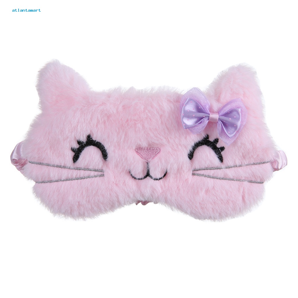 Túi Đựng Đồ Dùng Cao Cấp Tiện Dụng| Vỏ Bọc Mắt Mèo Bông Trọng Lượng Nhẹ Đính Nơ Mắt Mèo Bịt Mắt Mang Đi Ngủ Cho