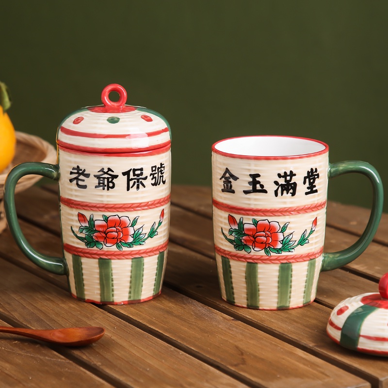 Cốc Uống Trà Bằng Sứ Cỡ Lớn Phong Cách Chaoshan Sáng Tạo