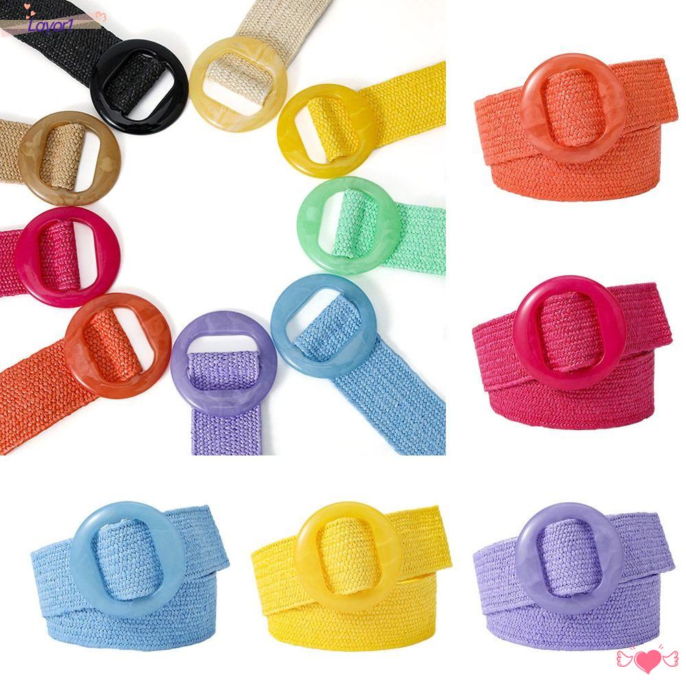 Thắt Lưng Bện Sợi Rơm Co Giãn Thời Trang LAYOR1