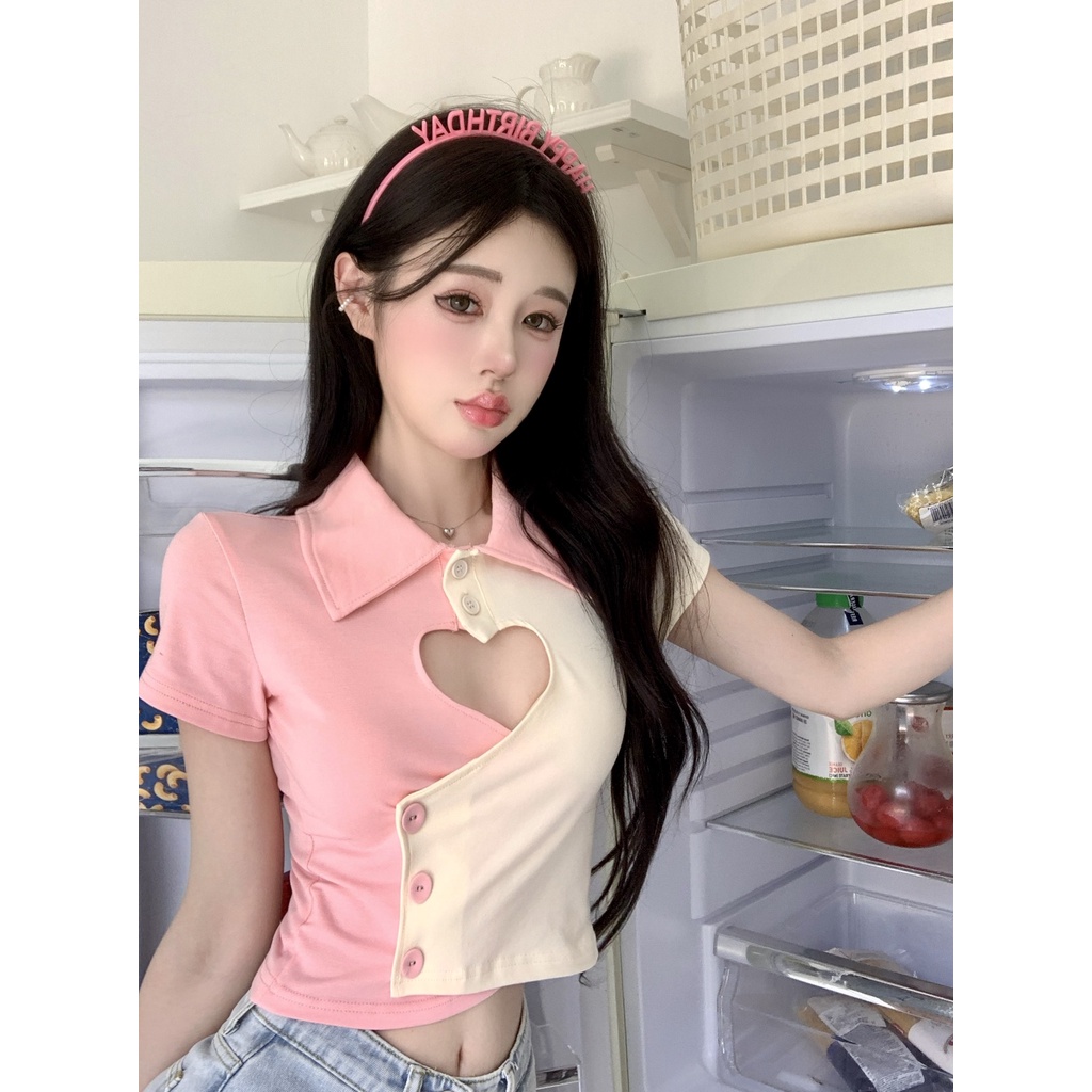 Áo Thun polo Ngắn Tay Ôm Dáng Thời Trang Mùa Hè Dành Cho Nữ