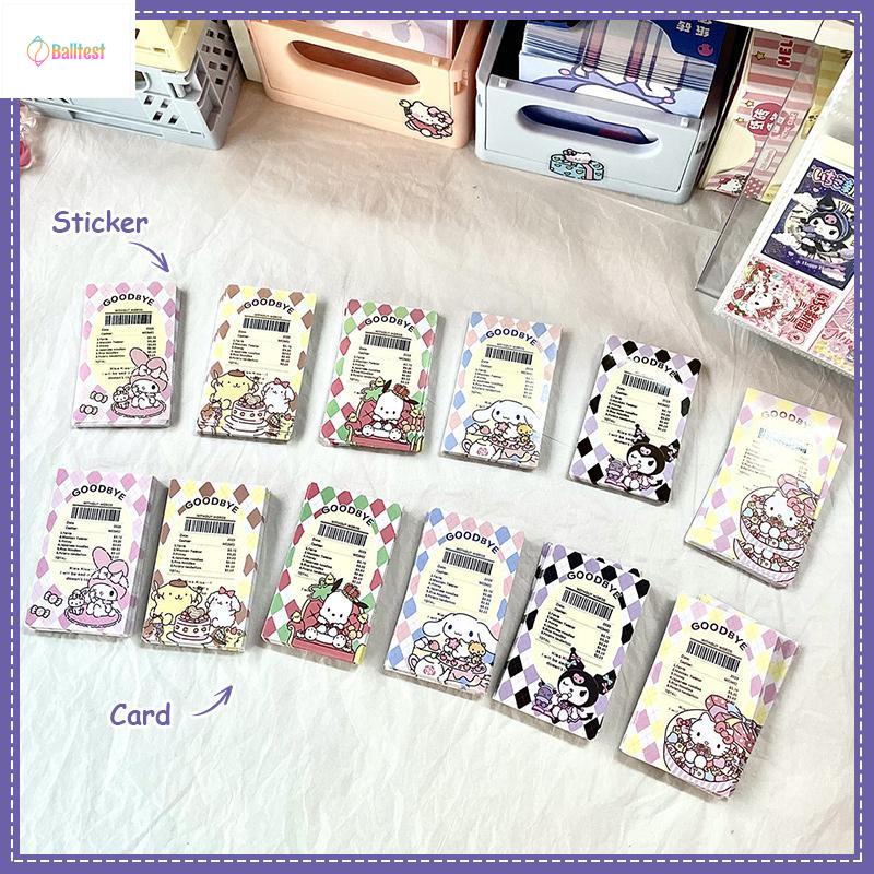 💜SANRIO Set 20 Miếng Dán Họa Tiết Vé Máy Bay Hoạt Hình Trang Trí Quà Tặng