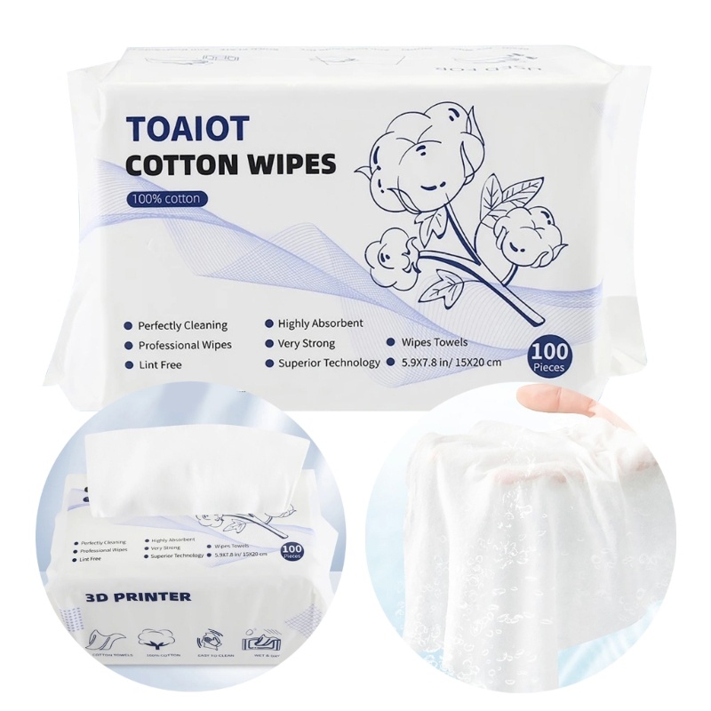 Bộ 100 Khăn Lau Cotton Siêu Thấm Hút Chất Lượng Cao