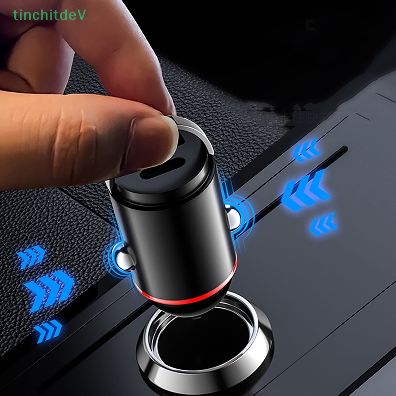 Tẩu Sạc Nhanh PD QC 3.0 Mini 30W Cổng USB C Cho Xe Hơi Xiaomi