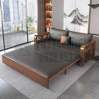 Giường sofa thông minh gấp gọn thành ghế sofa, giường ngủ, sofa giường kéo,tặng kèm đệm và gối