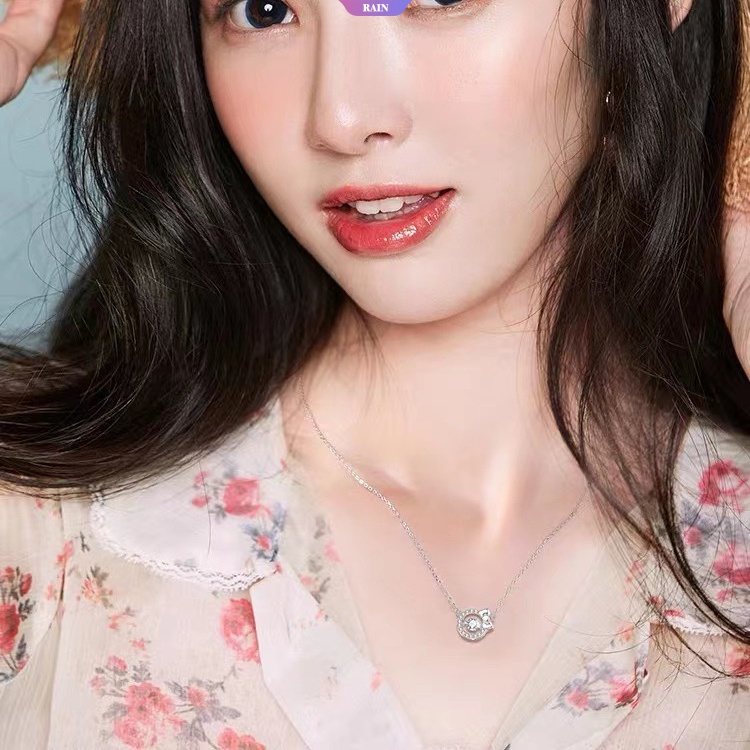 Vòng cổ Vàng Zircon Mặt Hoạt Hình Sanrio Spirituality Zircon Hello Kitty Thời Trang Cho Nữ [RAIN]