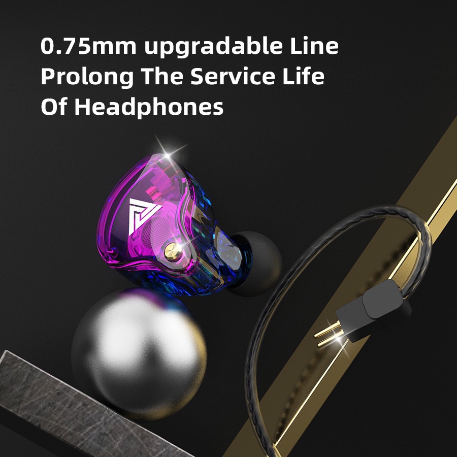 Tai Nghe Nhét Tai Qkz / tingsheng VK4 HiFi Có Dây Điều Khiển Âm Thanh Siêu Trầm