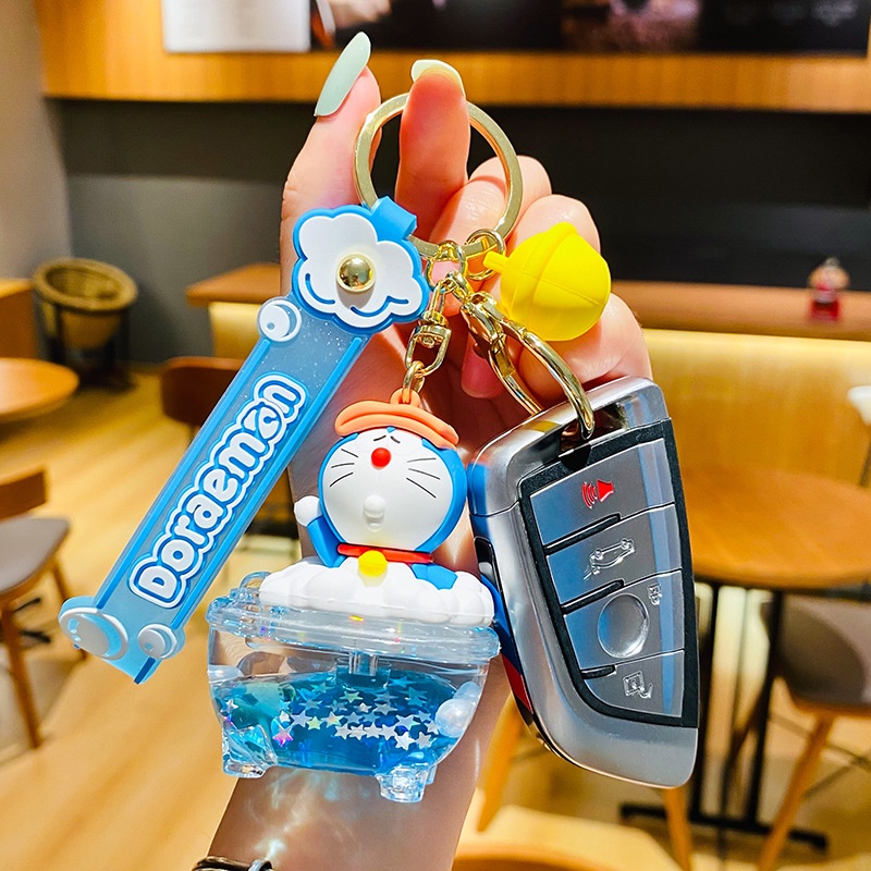 Móc Khóa Xe Hơi Hình Doraemon Xinh Xắn