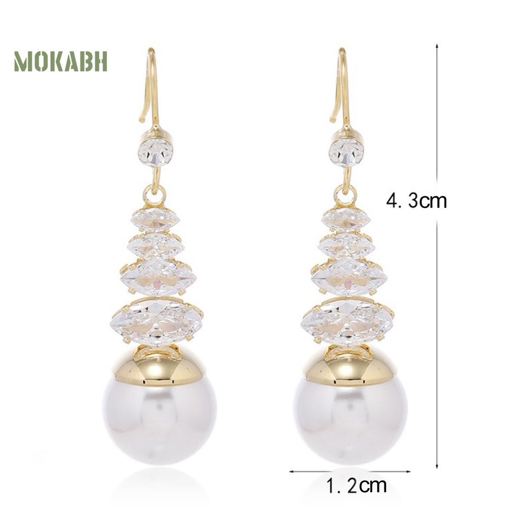 [Mới] 2 Bông Tai Đính Ngọc Trai Giả Bằng Đồng Phong Cách Trung Hoa Tinh Tế Dễ Phối Đồ Cho Nữ