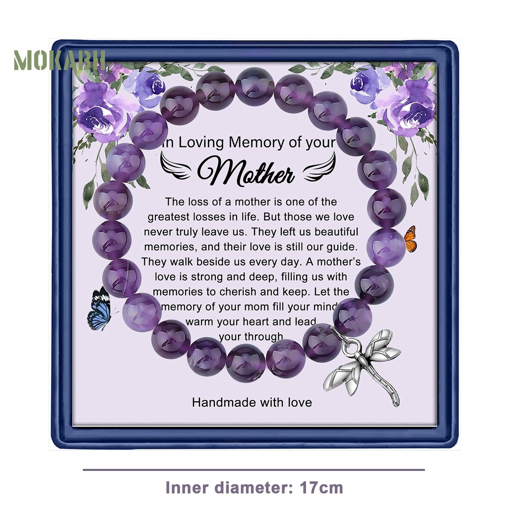 [Mới] Vòng Tay Chuỗi Hạt Màu Tím Mặt Hình Thiên Thần Mạ Điện Phụ Kiện Trang Sức Cho Nữ Granddaughter