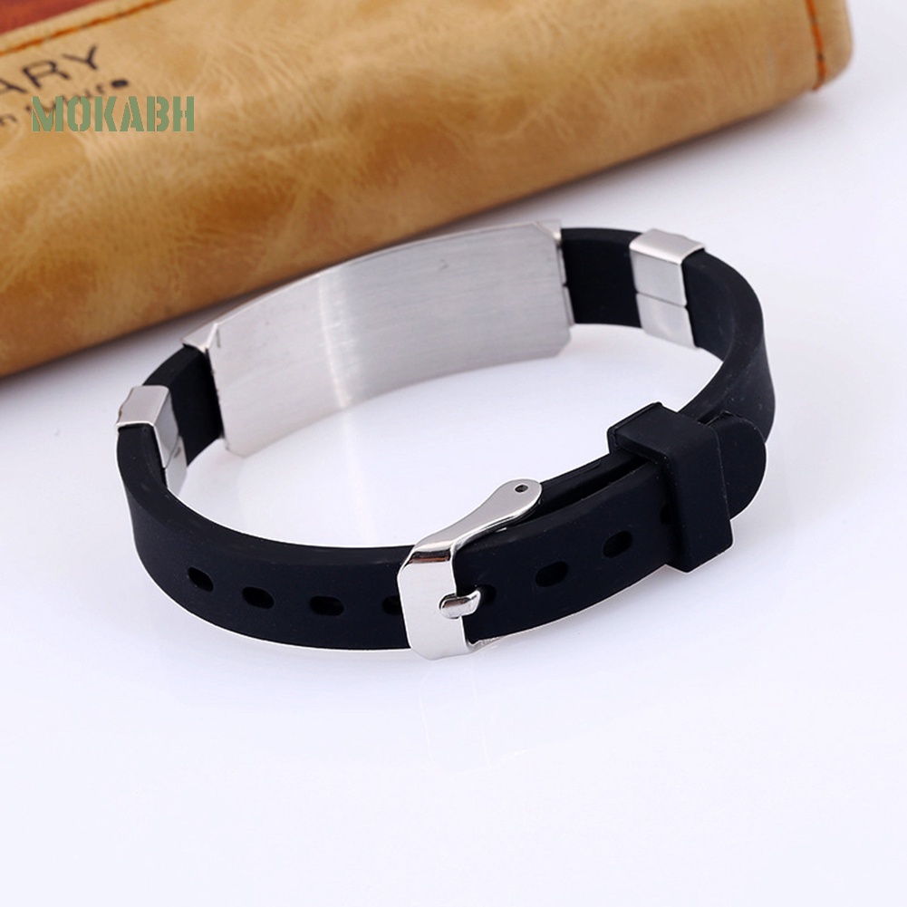 [Hot] Vòng Đeo Tay Silicone Và Thép Không Gỉ Cho Nam