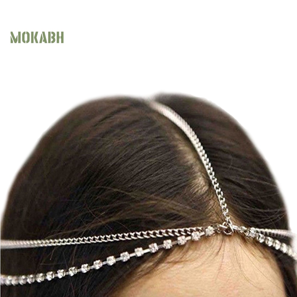 Cài Tóc Chuỗi Hạt Nhiều Lớp Phong Cách Bohemian Thời Trang Cho Nữ