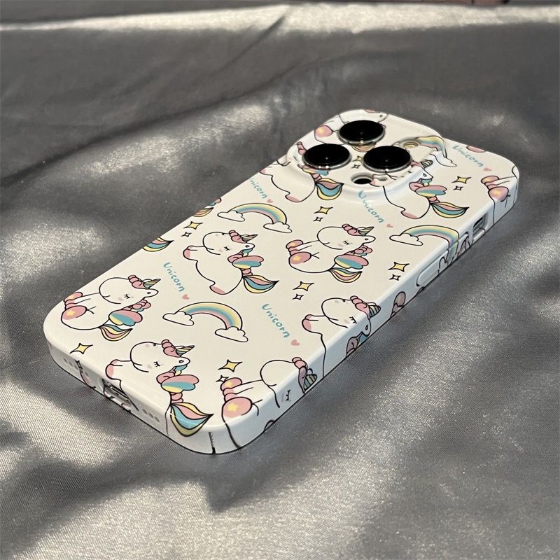 Ốp Điện Thoại Cứng Siêu Mỏng Họa Tiết Kỳ Lân Dễ Thương Dành Cho Iphone 13 Pro Max 12 14 CG1F