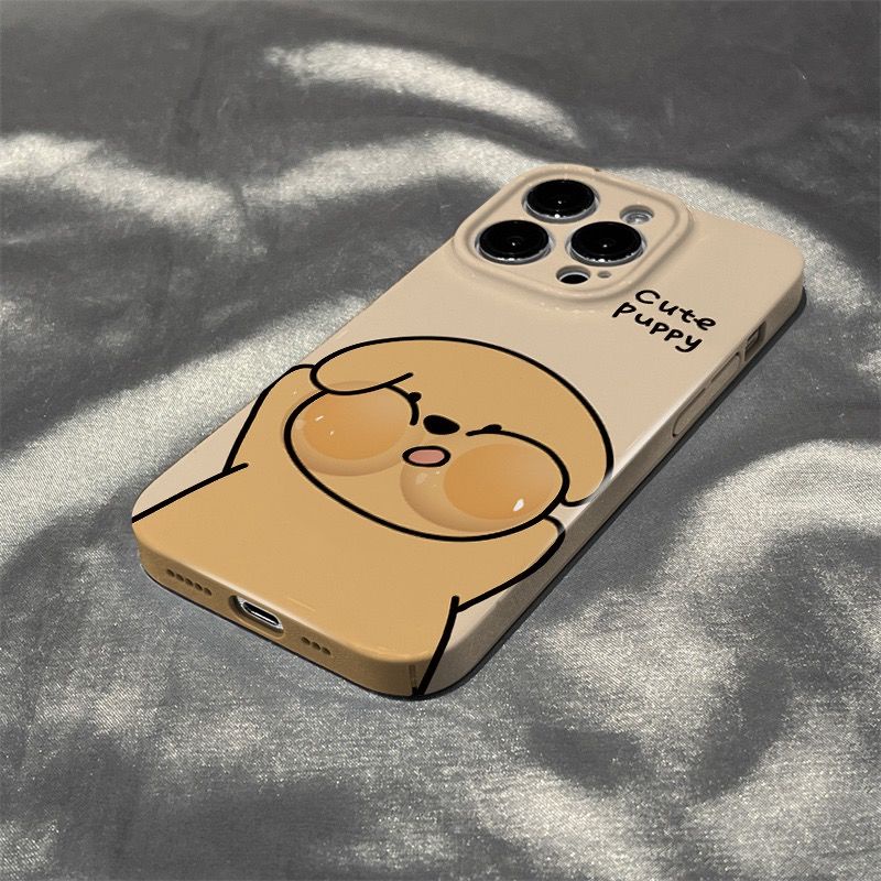 Ốp Điện Thoại Cứng Chống Sốc In Hình Cún / Thỏ Dễ Thương Cho Iphone 13 14Pro Xsmax 12 pro