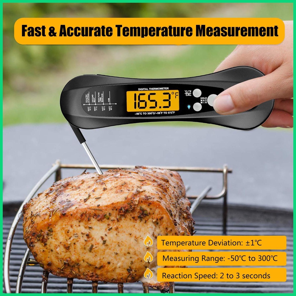 Nhiệt Kế Kỹ Thuật Số Chống Thấm Nước Có Thể Gấp Gọn Tiện Dụng Cho Cand Jwvn