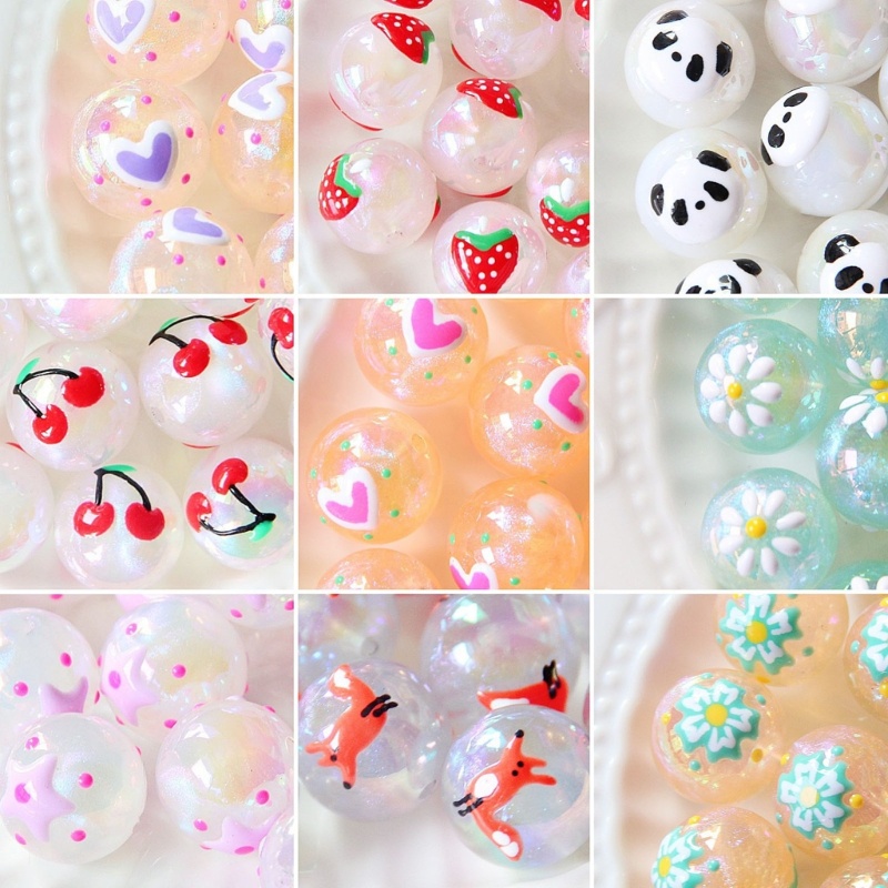 Chuỗi Hạt Ngọc Trai Giả 14 Màu Sắc Kích Thước 16mm Dùng Làm Trang Sức Thủ Công