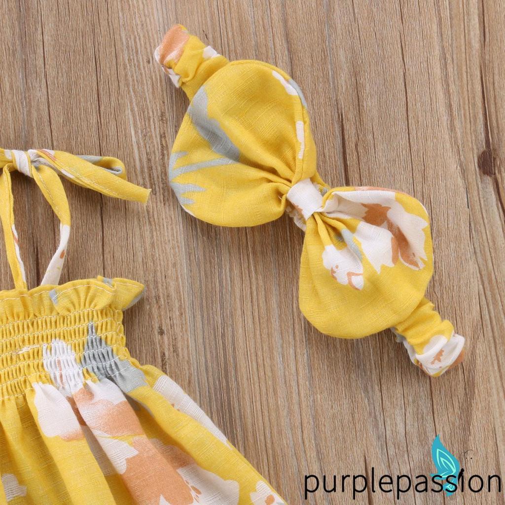 Bộ Trang Phục 3 Món Họa Tiết Hoa Xinh Xắn Cho Bé Gái