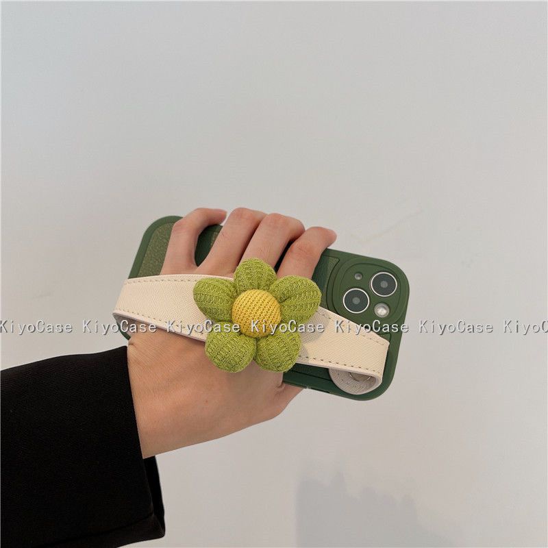 Ốp Điện Thoại silicon Hình Hoa Có Dây Đeo Cho iphone 15 14 pro max 11 13 12 x xs xr max pro max 7 8 plus