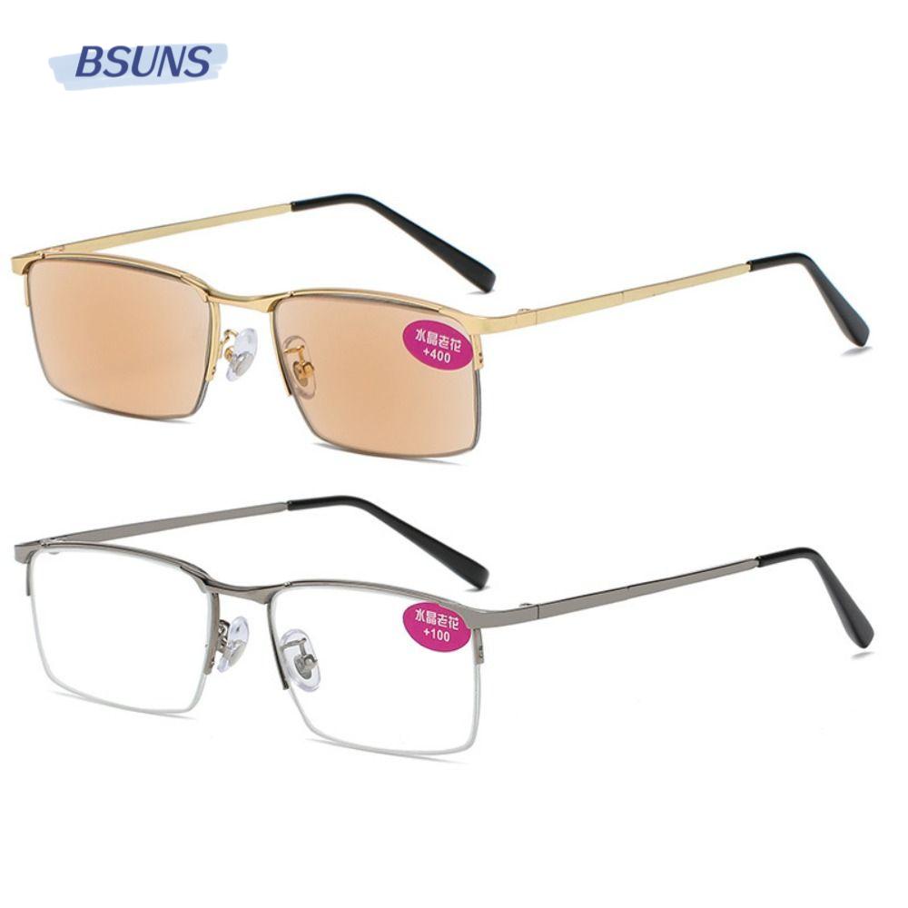 BSUNS Kính Đọc Sách Nửa Gọng Đơn Giản Thời Trang Sự Bảo Vệ