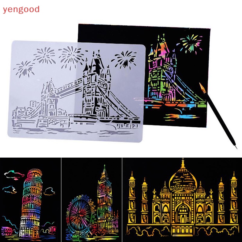 Bộ 5 Khuôn Cắt Giấy Kim Loại Hình Tòa Nhà Thuyền Xinh Xắn