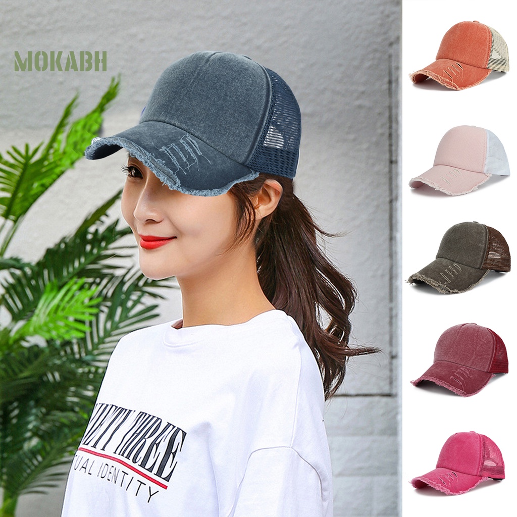 Mũ Lưỡi Trai Phối Lưới Chống Tia UV Thời Trang Mùa Hè Cho Nam