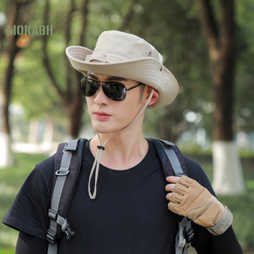 Mũ Tai Bèo Vành Rộng Màu Trơn Đơn Giản Điều Chỉnh Được Kích Thước Dành Cho Nam Và Nữ