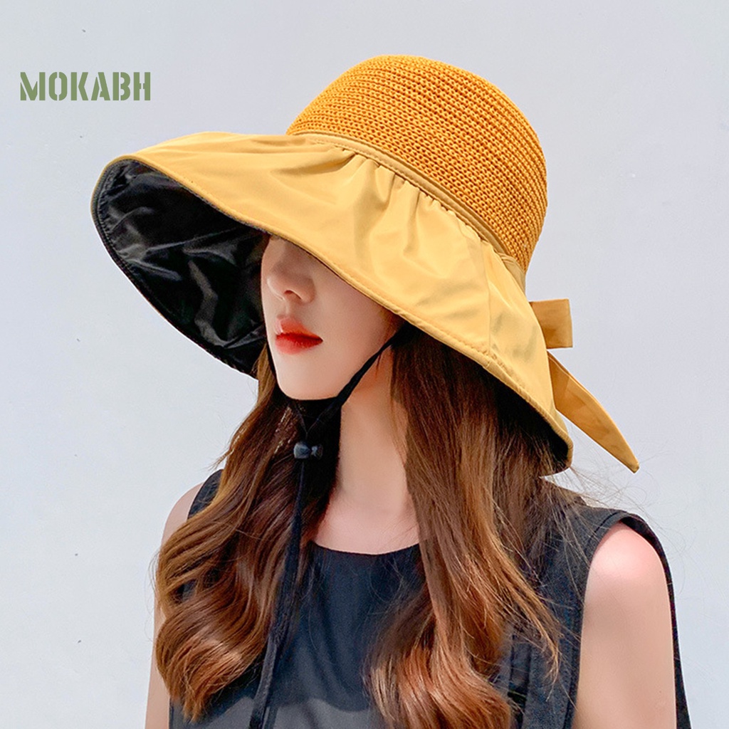 Nón Tai Bèo Vành Rộng Chống Tia UV Điều Chỉnh Được Kích Thước Thời Trang Đi Biển Cho Nữ