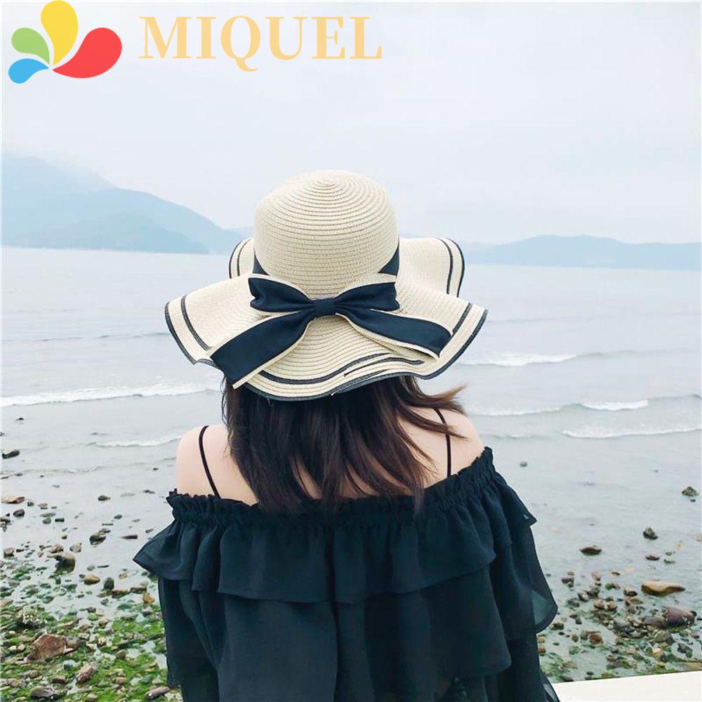 Mũ Rộng Vành Chống Nắng Tia UV Thắt Nơ Phong Cách Hàn Quốc