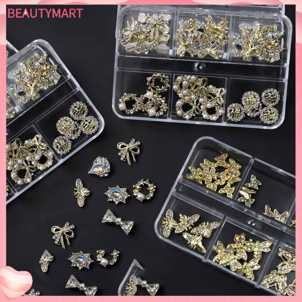 Phụ Kiện Trang Trí Móng Tay Hình Bướm Bằng Hợp Kim Siêu Sáng Bóng DIY