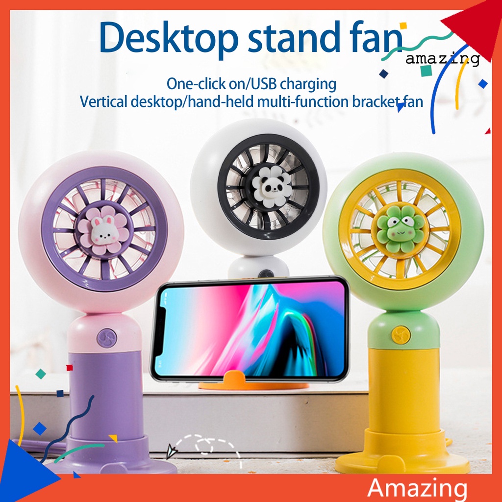 1 Bộ Quạt Làm Mát 3D Sạc USB Yên Tĩnh Có Dây Đeo