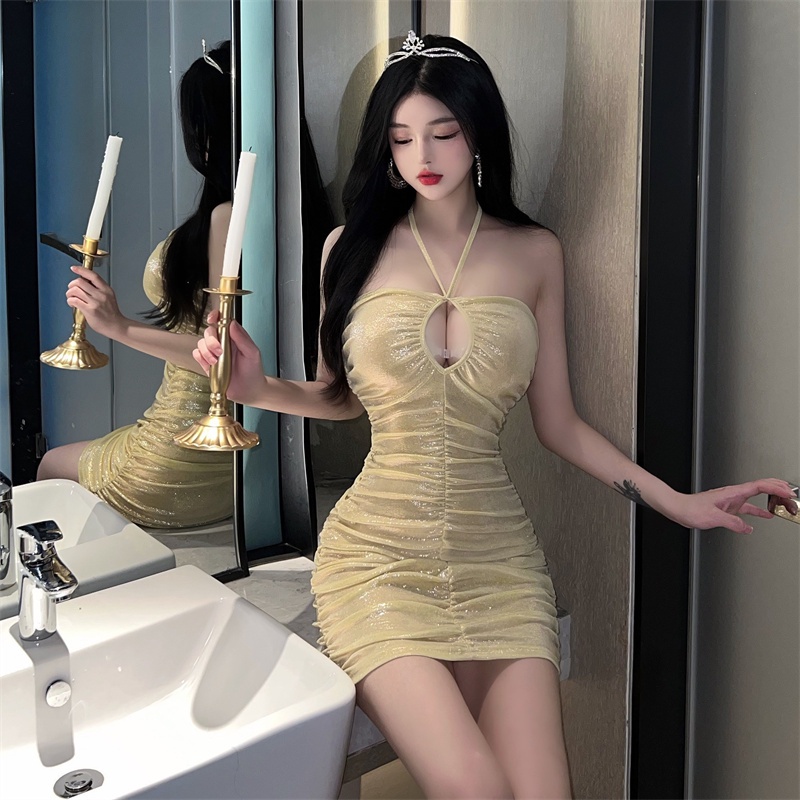 ~ ~ Hot Đầm Ôm Dáng Hở Lưng Cột Dây Khoét Rỗng Gợi Cảm Phong Cách Desire Cho Nữ