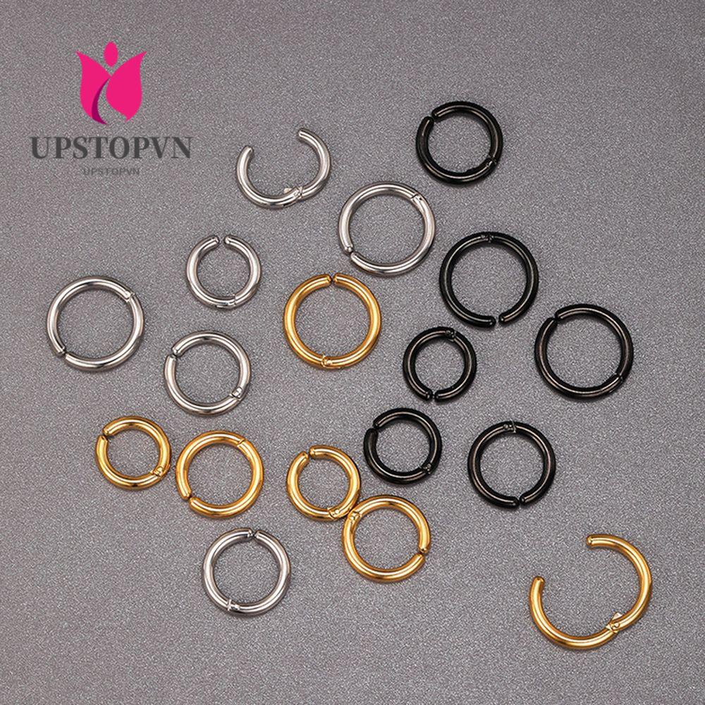 Bông Tai Tròn Màu Đen Thời Trang|Khuyên Tai Lủng Lẳng Màu Sắc Unisex