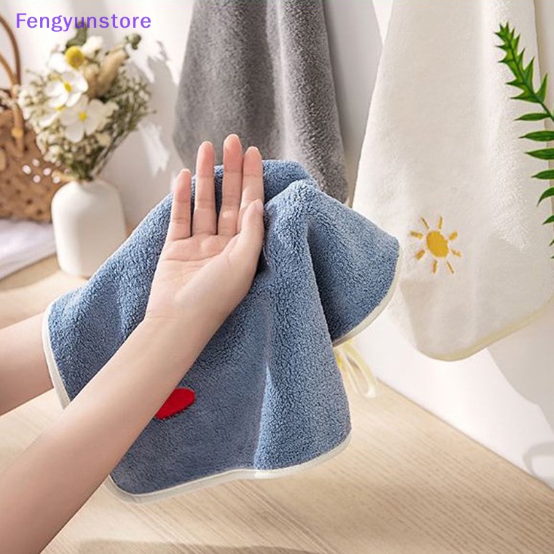 Khăn Lau Tay Vải Nhung San Hô Mềm Mại Thấm Hút Nước Khô Nhanh Dùng Trong Nhà Bếp / Phòng Tắm
