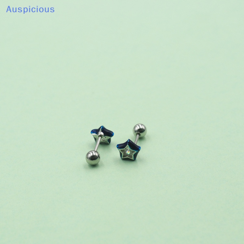 1 Đôi Bông Tai Hình Hoa / Ngôi Sao Đính Đá Zircon Dễ Thương Cho Nữ