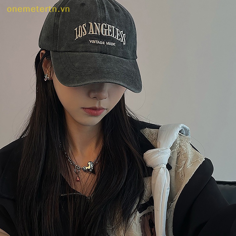 Mũ Lưỡi Trai Chất Liệu Cotton Mềm In Chữ Phong Cách Retro Thời Trang Mùa Xuân Hè Dành Cho Nữ