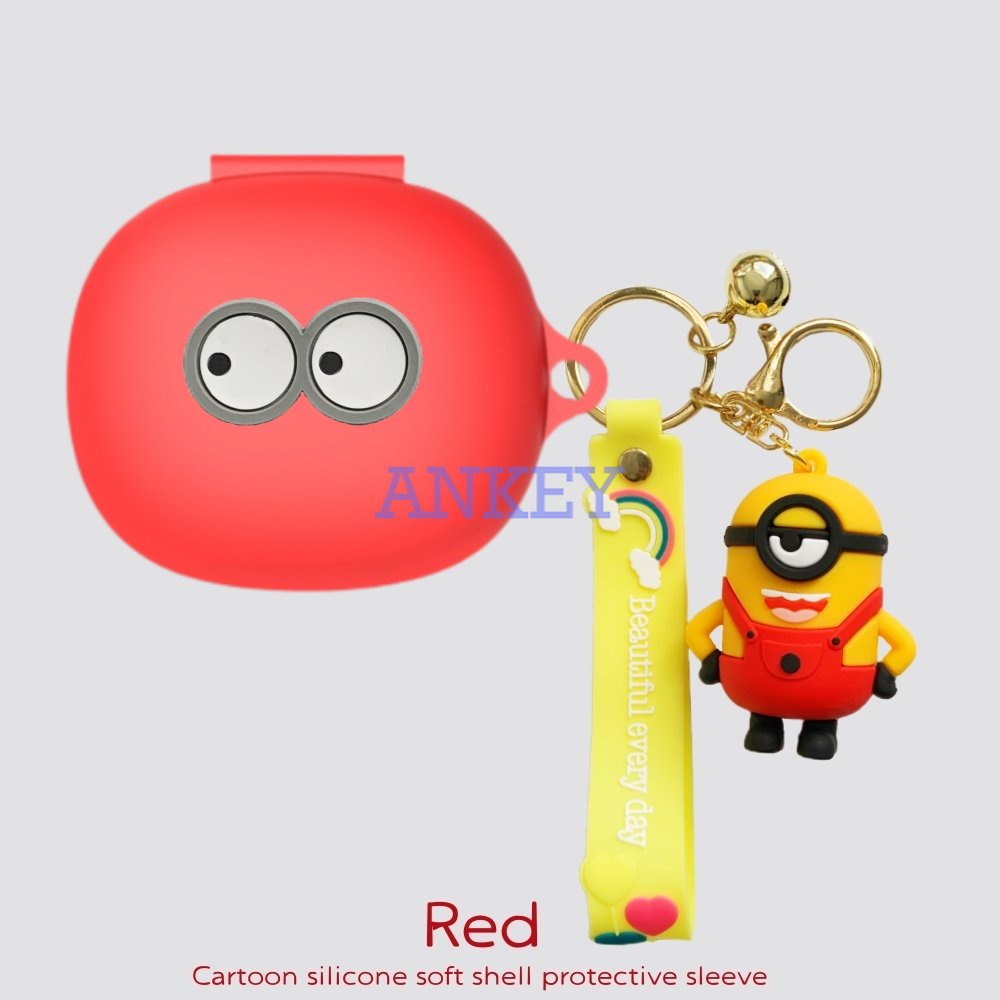 For Anker Soundcore R50i P20i P3 Note 3 3S Earphone Silicone Case Black Panda Earbuds Soft Protective Headphone Cover Headset Skin with Pendant