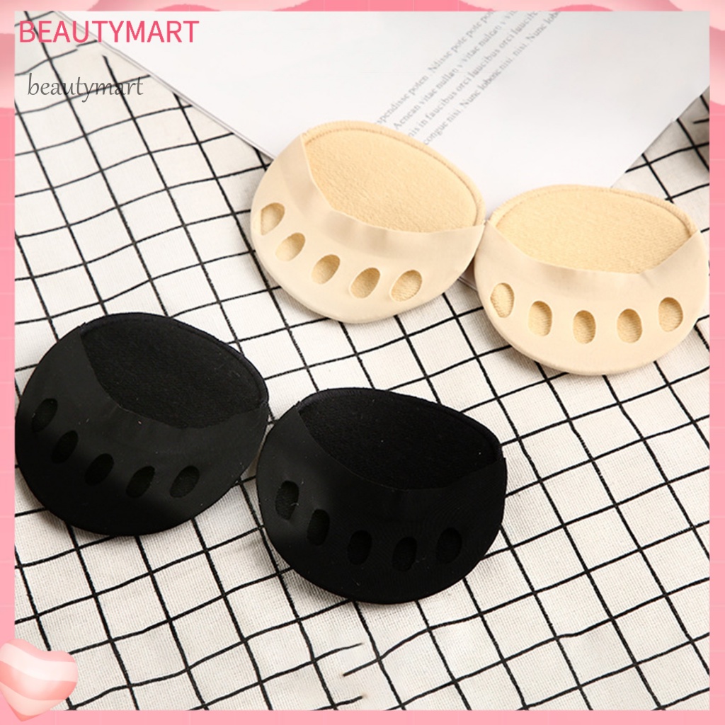 1 Cặp Vớ Nửa Ngón Chân Thoáng Khí Kháng Khuẩn Màu Đen Và Kaki