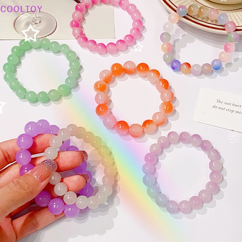 Vòng Tay Pha Lê Thủy Tinh Màu Gradient Thời Trang Cho Nữ