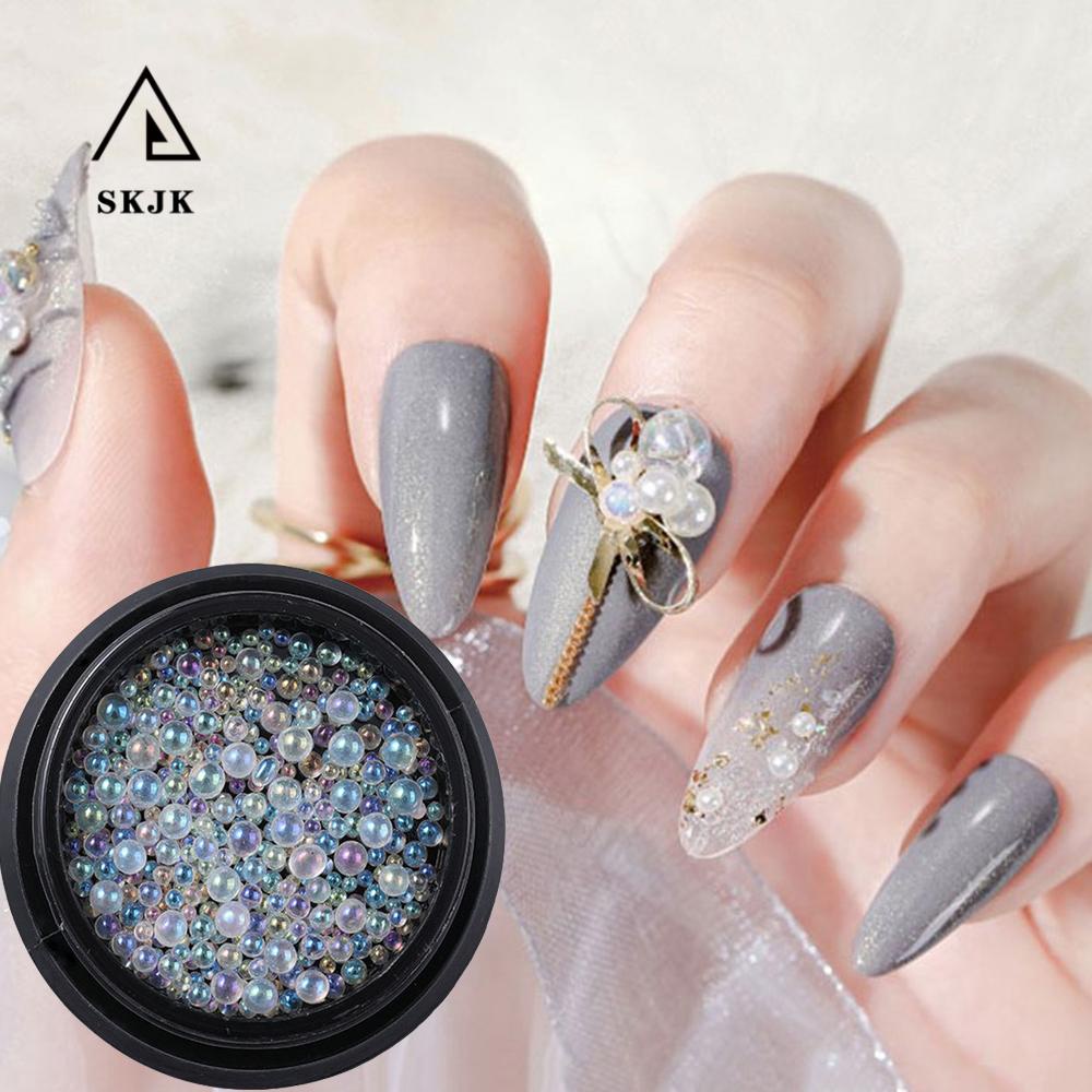 [Hàng mới về] Hạt Kim Loại 3D Màu Trơn Trang Trí Móng Tay Nghệ Thuật Sang Trọng