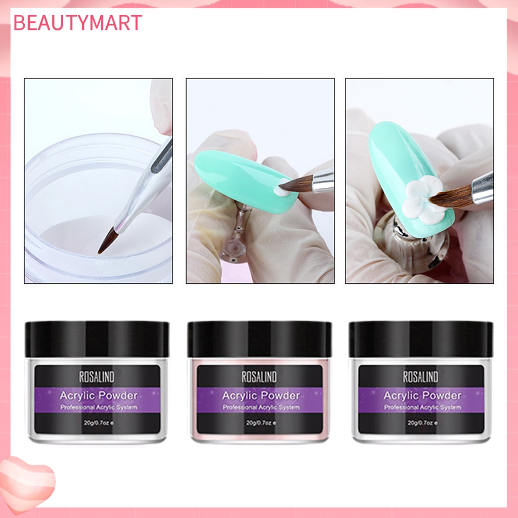 1 Bộ Bột Acrylic Kèm Cọ Trang Trí Móng Tay DIY