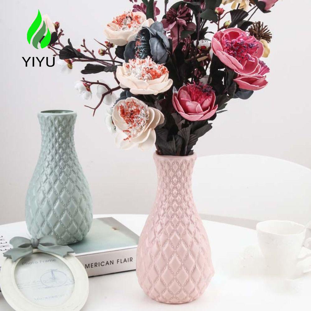 YIYU 1 Lọ Hoa Giả Gốm Hình Quả Dứa Chống Rơi Đa Năng Trang Trí Phòng Khách|Bình Hoa Thủy Tinh Thiết Kế Đơn Giản Tiện Dụng