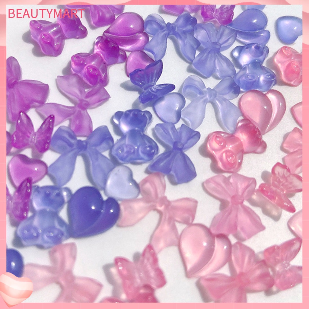 1 Hộp Phụ Kiện Trang Trí Móng Tay 3D Bằng Nhựa Resin Màu Sắc Sống Động Dễ Phối Đồ Dành Cho Nữ