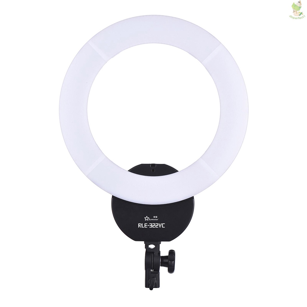 Linkstar RLE-322VC 16 Inch LED Video Ring Light Dimmable Fill-in Light Lamp 32W 3000K-5600K with White Filter Carry Bag    Came-6.5