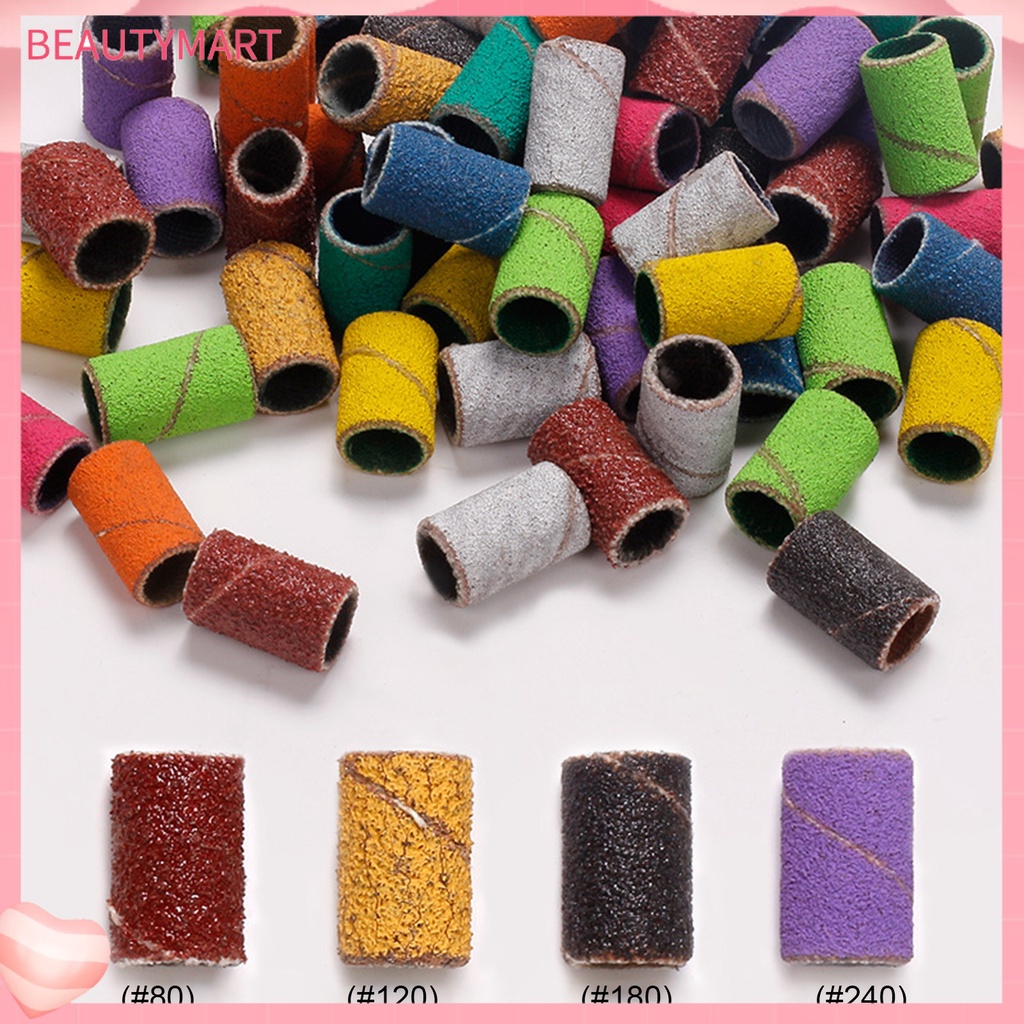 Bộ 50 / 100 Vòng Nhám Nhiều Màu Sắc Dùng Đánh Bóng Móng Tay