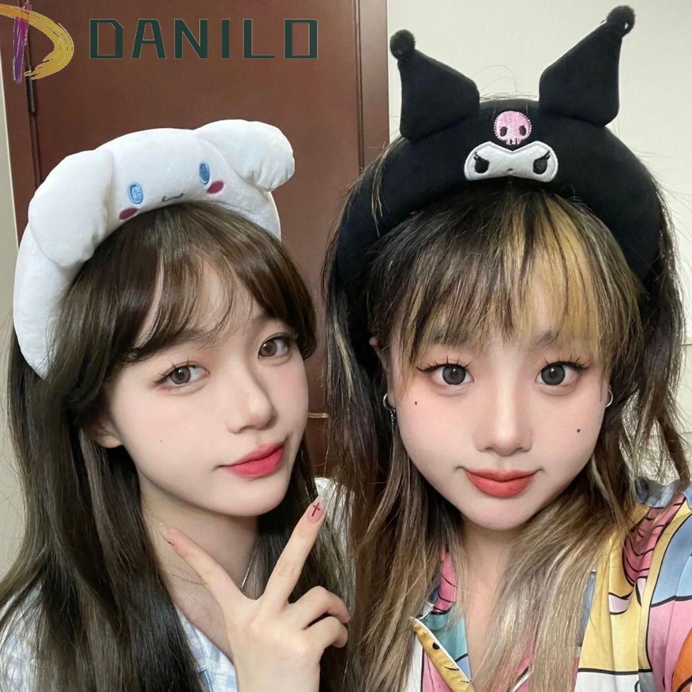 Danilo Băng Đô Cài Tóc Đính Bóng Lông Phong Cách Hàn Quốc Ngọt Ngào Cho Nữ