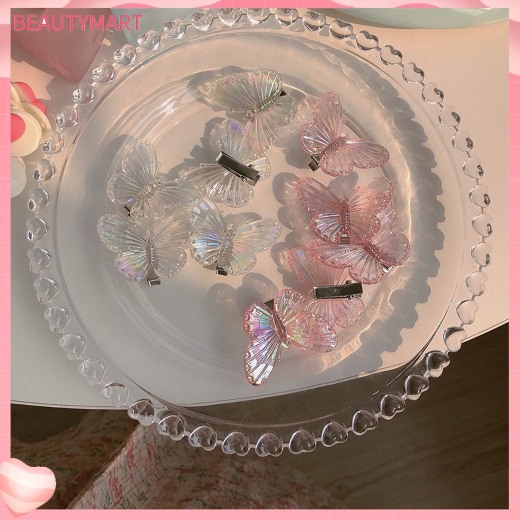 Kẹp Tóc Trong Suốt Tạo Hiệu Ứng 3D Độ Bóng Cao Trang Trí Tóc Mùa Hè